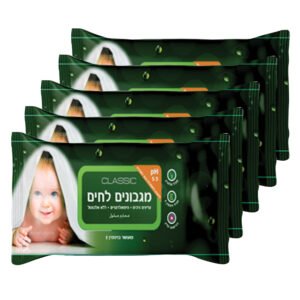 קלאסיק מגבונים 5Xמועשרים באלוורה 72יח' מדבקה