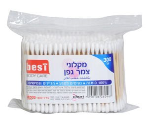 בסט ק.אוזניים עץ 300יח' בשקית