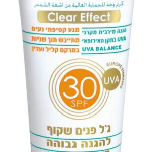 סאן&קאר ג'ל הגנה שקוף לפנים 60 SPF30 UVA Bמ"ל