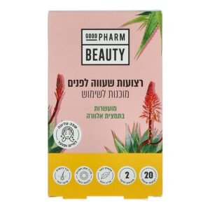 רצועות שעווה לפנים אלוורה (גוד פארם)